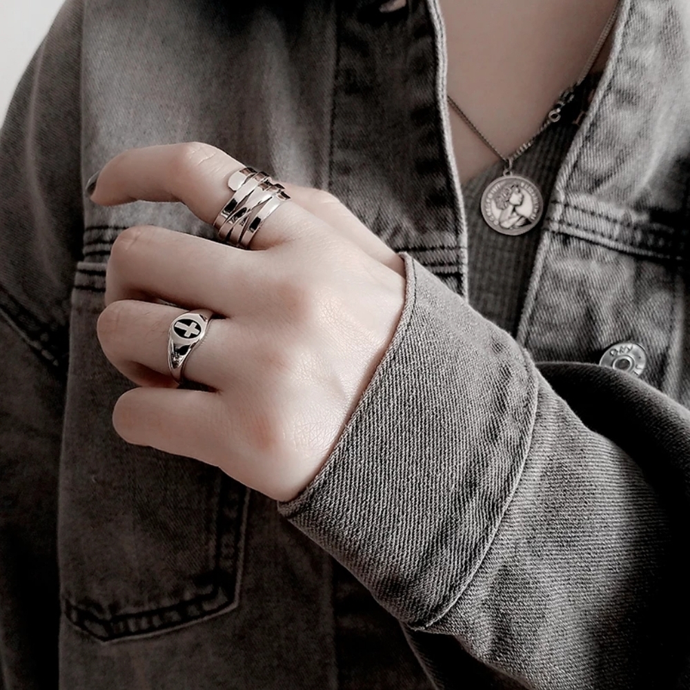 New 925 Silver Multi-Layer Large Open Finger Ring - image 7